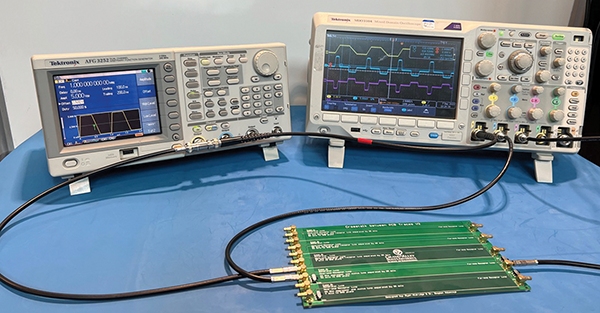 Experimental setup for time domain measurements